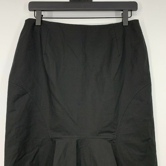 Lafayette 148 New York Skirt Black Pencil Straight High Waist - Picture 7 of 8